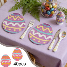 Alien Easter Egg Pattern Napkins 40Pcs, Disposable Paper Napkins for Party Gatherings, Home Dining, and High-End Restaurant Use(Purple)
