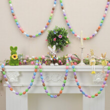 Ghirlandă decorativă din viță de vie cu ouă de Paște - Ouă artificiale pătate pentru coroană, manta sau decor pentru petrecerea de