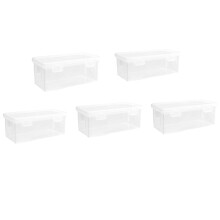 5 stuks transparante voedselbewaarcontainers, lekvrije brooddozen voor op het aanrecht, luchtdichte organizer voor kruiden en brood, bewaardoos voor