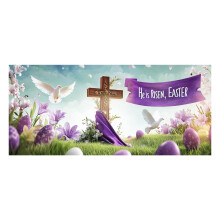 1 buc Decor pentru ușă de garaj de Paște Fericit – Banner amuzant cu iepure și ou de 5x7FT, fundal foto pentru petrecere de primăvară de