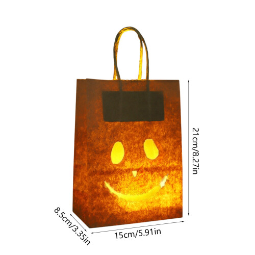 2 τεμάχια σακούλες με γλυκά για το Halloween, λαμπερές χάρτινες τσάντες για παιδιά, 2