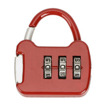 3-cijferig combinatieslot, combinatieslot voor lockers, lockerslot voor de sportschool, buitenhangslot voor poort, kast, kledingkast, kantoor, rood