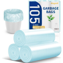 105 sacs poubelle bleus de 4 gallons (15 litres), 45 x 50 cm, lot de 105