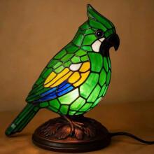 Lampes de table décoratives en résine représentant des oiseaux - Lampe de table en résine représentant un oiseau, idéale pour la décoration de