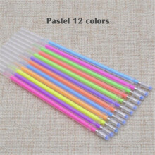 Glitter Gelpen Refills, Pastelpen Refills Kunst Farvet Blæk 0,8 mm Medium Spids til Voksne Malebøger Håndværk Kruseduller Tegning, 12 Farver
