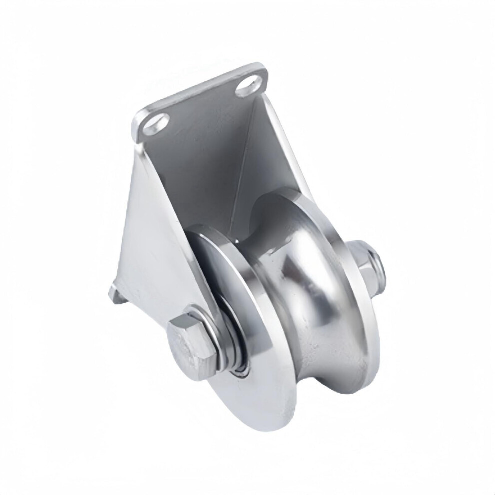 U-Groove Sliding Gate Roller, 68Mm Stainless Steel, 500Kg 9058772238306