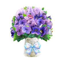 2026 Flower Bouquet Pop-Up Card with Music & Lights – Birthday, Mother's Day Gift for Wife, Mom, Grandma – Includes Envelope