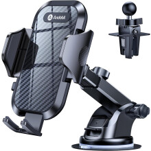 Car Phone Holder – Military-Grade 85lb Suction, Dashboard/Windshield/Vent Mount, Compatible with iPhone 16/15/14 Pro Max & Samsung