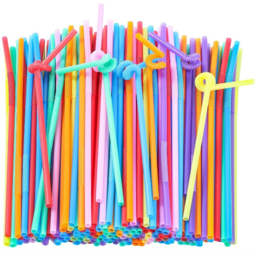 Extra lange flexibele plastic rietjes 10,24"–12,6" 6 mm diameter