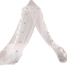 Luxurious Bed Canopy for Girls and Adults, Large Elegant Bed Curtain Canopy Drapes, Round Dome Lace Princess Canopies Netting