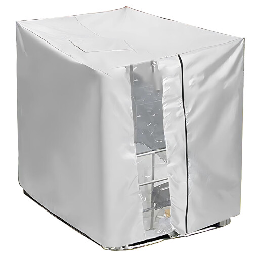 Ασημένιο κάλυμμα δεξαμενής IBC 120x116x100cm, αδιάβροχο και μονωτικό κάλυμμα από ύφασμα