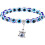 4 τεμάχια βραχιόλι με χάντρες ματιού Hamsa Hand Fatima Charm Stretch Amulet Τουρκικό φυλαχτό για 5