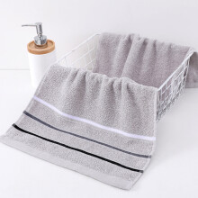 Serviette de bain épaisse en coton doux et absorbant, 33 x 70 cm, unie, séchage rapide, grise, par FAJHHA