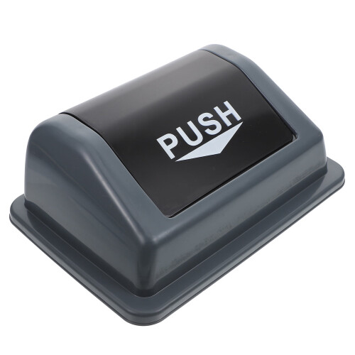 Trash Can Lid Grey Plastic 1 Piece 2