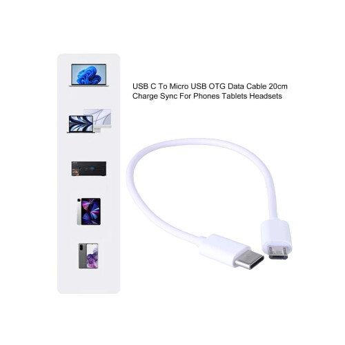 Καλώδιο δεδομένων Premium USB C σε Micro USB OTG, καλώδιο φόρτισης υψηλής ταχύτητας 20cm για 1