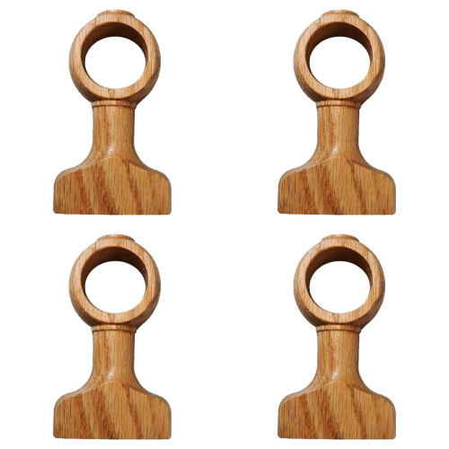 Suportes de madeira natural para varão de cortina de 1,4 polegadas.
