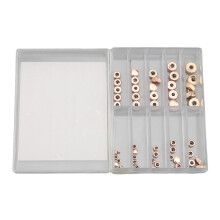 50 piezas Conjunto de coronas de reloj oro rosa 3.0-8.0mm metal