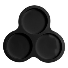 Silicone Egg Mold Fryer Egg Pan Reusable 3-Cavity Muffin Cake Baking Mould-