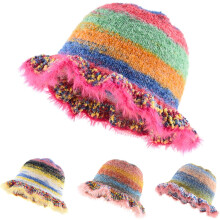 Gehaakte bucket hats voor dames, modieuze damesmuts, schattige wintermuts, gebreide muts voor dames