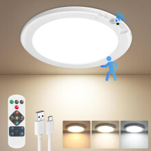 Bezprzewodowa lampa sufitowa zasilana bateryjnie z pilotem