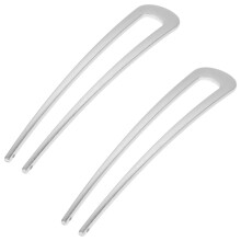 2 Stück U-förmige Haarspangen für Damen, stilvolle Haarstütze aus Metall für Hochzeiten
