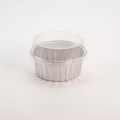 50 mini moules à cupcakes en aluminium avec couvercles