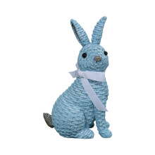 Easter Bunny Figurines Resin Rabbit Statue Ornaments Decorative Animal Sculptures for Home Office Desktop Easter Decoration