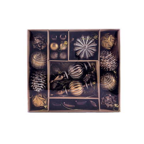 53 pcs Brown Plastic Pinecone Christmas Ornaments 1