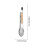 Pinzas de acero inoxidable para alimentos con mango de madera, 21 cm. 1