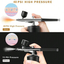 Airbrush Kit with Compressor 48 PSI Cordless 0.25 mm Nozzle