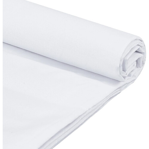 Tecido branco 100% algodão, 3 jardas (2,74 m), 43,3 polegadas (110 cm) de largura, para bordado, patchwork, costura e artesanato – Compatível com