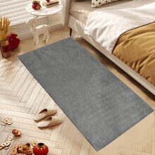 Herringbone Fabric Bedside Mat – Stain & Pet Hair Resistant, Soft, Durable, Easy Clean, Multi-Purpose Floor Mat for Bedroom/Living Room