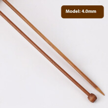 1 Pair 4.0mm Wood Knit Needles Wooden Crochet Needles Single Point Knitting Needle Straight Smooth Needles Beginner Handmade Needles for Sweaters
