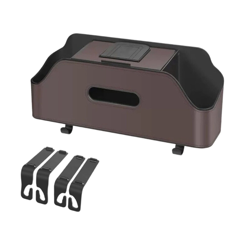 Car Backseat Organizer 4-In-1 With Cup Holders Tissue Slot 974856734269