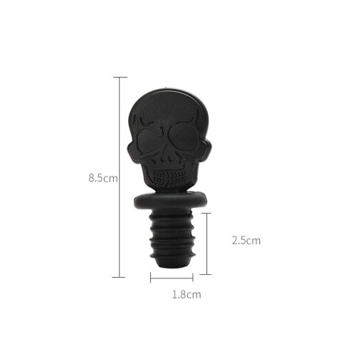 5er-Pack 3D-Silikon-Weinstopper mit Totenkopfverschluss