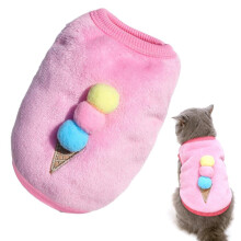 Colete isolante de flanela para cães - Roupa adequada para animais de estimação de pequeno porte.