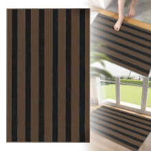 Small Washable Entry Rug, Non-Slip Indoor/Outdoor Mat – Tartan Plaid Throw Rug for Front Door, Living Room, Bedroom, Kitchen & Porch – Easy-Clean