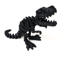 Zwarte 3D-geprinte dinosaurusfiguur van 22 cm