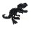 Zwarte 3D-geprinte dinosaurusfiguur van 22 cm 1
