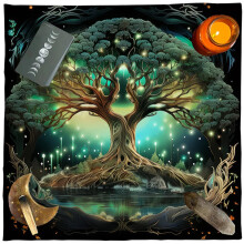 Divinations Cards Table Cloth Tapestry Trees Of Life Tarots Card Tablecloth Astrologys Tarots Witchcrafts Deck Cloth