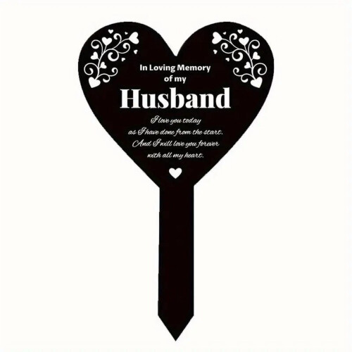 In Loving Memory Husband Acrylic Remembrance Stake