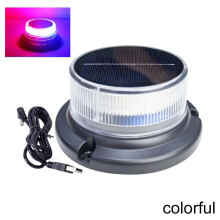 LED Amber Advarselssignallys Solar Magnetisk Batteri
