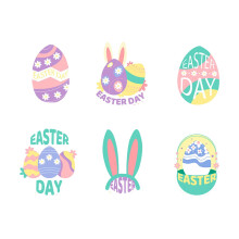 Easter Egg Banner Set, Tablecloths & Cake Inserts – Happy Easter Paper Decor, Hanging Eggs, Party Favors – Compatible with Easter Celebrations
