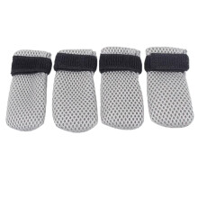 Cat Booties & Antiscratch Mittens (4 pcs), Mesh Breathable, Adjustable, Compatible with Cats for Bathing & Nail Trimming, 3x7cm