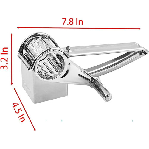 Râpe à fromage rotative en acier inoxydable avec corps en ABS 1
