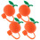 KALLORY 4Pcs Spooky Straw Topper Orange Shape Reusable Any Occasion 1