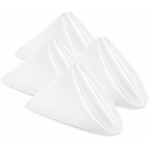 Vita polyesterservetter 17x17 tum (24-pack)