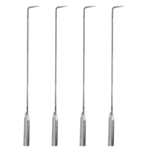 4Pcs Heavy Duty Fire Pit Poker Set Silver for Fireplace Indoor and Outdoor Use