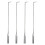 Robustes Feuerhaken-Set, silberfarben, 4-teilig 1