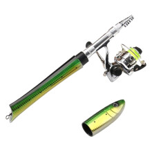 Pen Fishing Rod Kit, 1.4m Telescopic Mini Rod & Spinning Reel Combo for Saltwater/Freshwater – Compatible with Pen Fishing